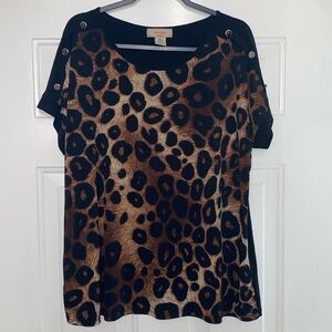 Diana Belle animal print woman’s blouse size 1X